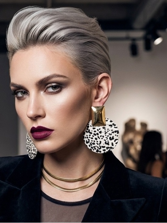 MischkaPu Jewelry - LEATHER LEOPARD DROP EARRINGS (E14)